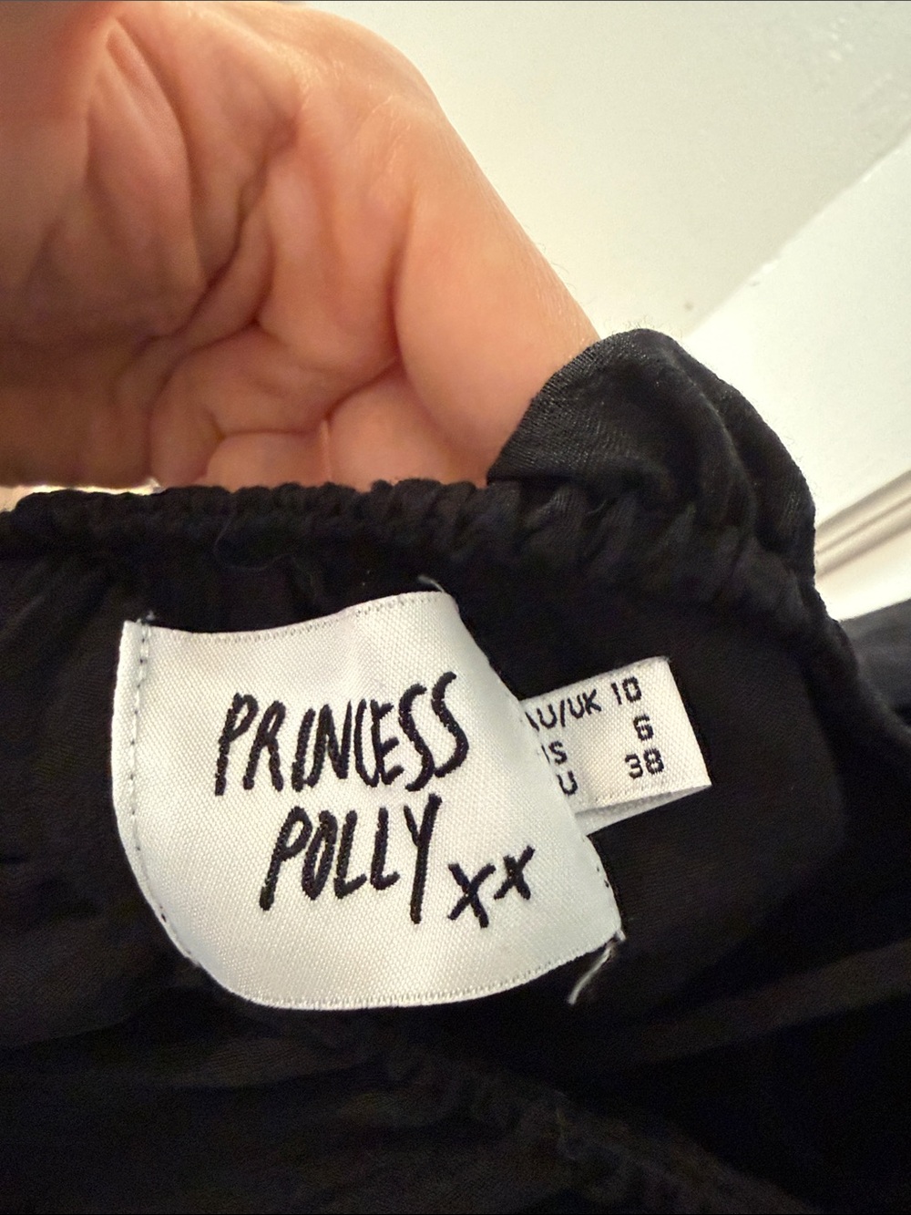 Princess Polly Black Backless Puff-Sleeve Tiered Mini Dress - Picture 7 of 7